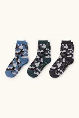 Lot de 3 paires - chaussettes - à motifs