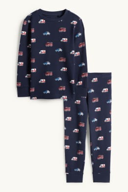 Polizei und Feuerwehr - Pyjama - 2 teilig - strukturiert