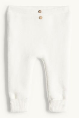 Baby-Strick-Leggings - plüschgefüttert - gerippt