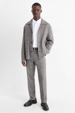 Pantaloni coordinabili - regular fit - stretch - tessuto tramato