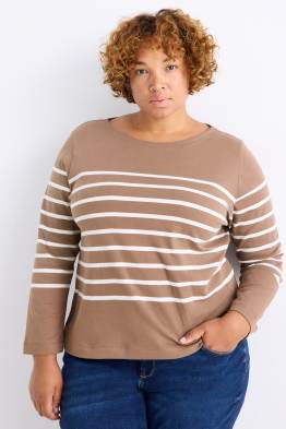 Langarmshirt - Regular Fit - gestreift