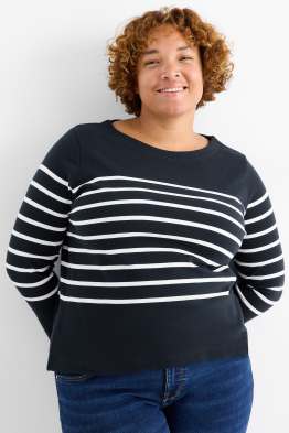 Langarmshirt - Regular Fit - gestreift