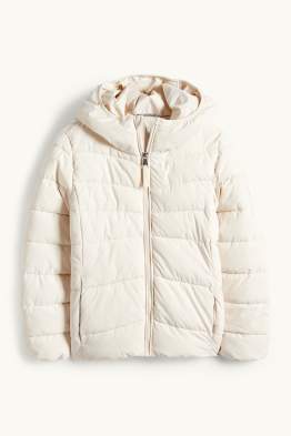 Jachetă matlasată cu glugă - rezistentă la apă