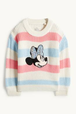 Minnie - maglione - a coste - effetto brillante - a righe