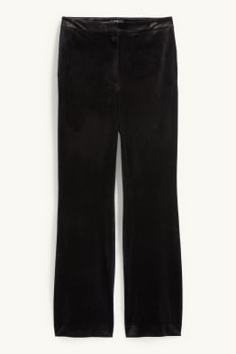 Pantalon en velours - high waist - flared