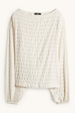 Langarmshirt - Regular Fit - gesmokt