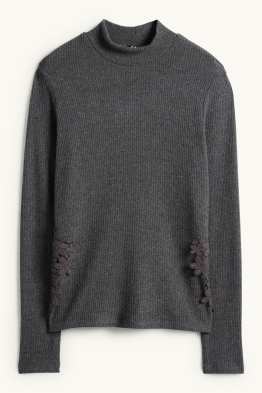 Langarmshirt - Regular Fit - gerippt