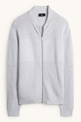 Strickjacke - gerippt - strukturiert