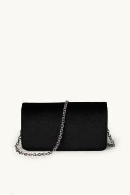 Samt-Umhängetasche mit abnehmbarem Taschengurt