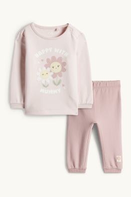 Blümchen - Baby-Pyjama - 2 teilig