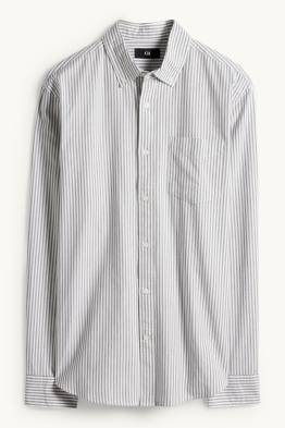 Shirt - regular fit - button-down collar - striped