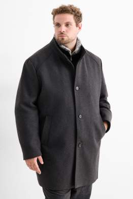 Abric amb rivet de pèl sintètic