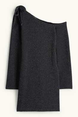 Figurbetontes Kleid - gerippt - glänzend