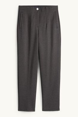 Jersey trousers - high waist - slim fit