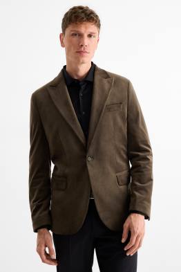 Tailored velvet jacket - slim fit - stretch