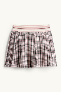 Gonna plissettata - a quadretti