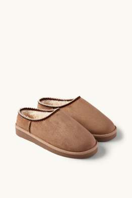 Hausschuhe - Velourslederimitat