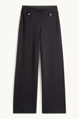 Pantalon en jersey - mid waist - wide leg