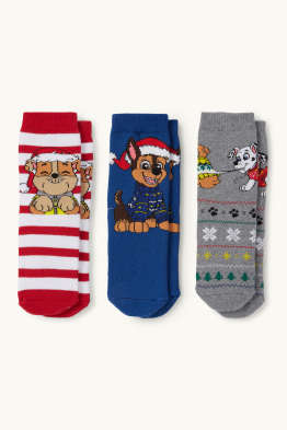 Lot de 3 - La Pat’ Patrouille - Chase - chaussettes de Noël chaudes