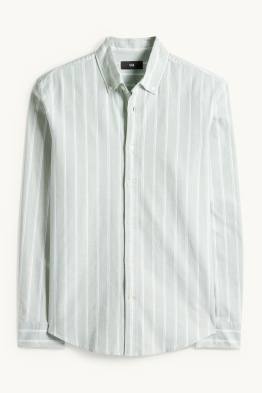 Camicia - regular fit - button down - a righe