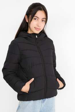 Steppjacke mit Kapuze - wasserabweisend