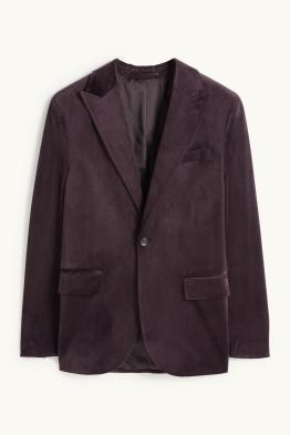 Tailored velvet jacket - slim fit - stretch