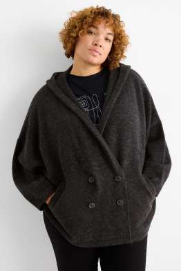 Strickjacke mit Kapuze