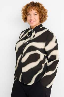 Chiffon-Bluse - gemustert