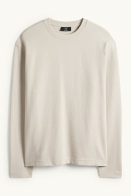 Long sleeve top - regular fit - ribbed