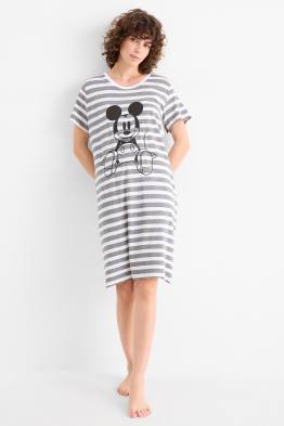 Nachthemd - gestreift - Micky Maus