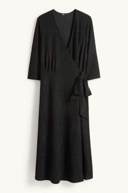 Robe croisée - straight fit - texturée