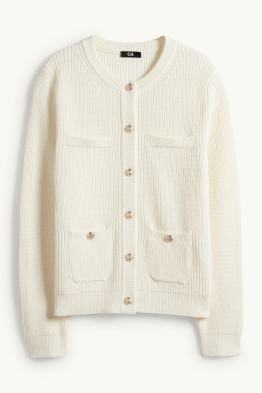 Strickjacke - gerippt