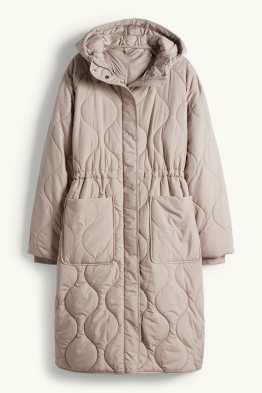 Steppmantel mit Kapuze