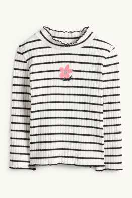 Bloem - longsleeve - ribstof - gestreept