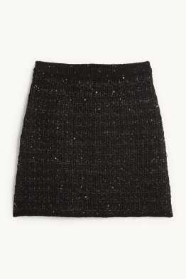 Bouclé-Minirock - strukturiert