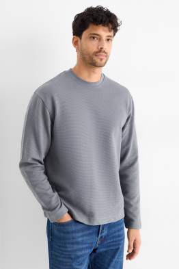 Long sleeve top - regular fit - ribbed
