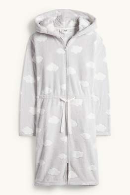 Badjas met capuchon - met patroon