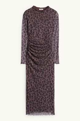 Jurk van mesh - luipaardvelprint