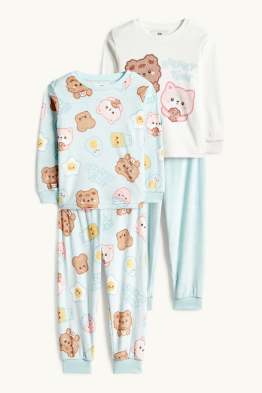Multipack 2er - Kawaii - Winterpyjama - 4 teilig