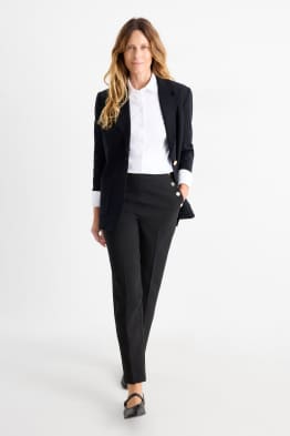 Stoffhose - High Waist - Tapered Fit