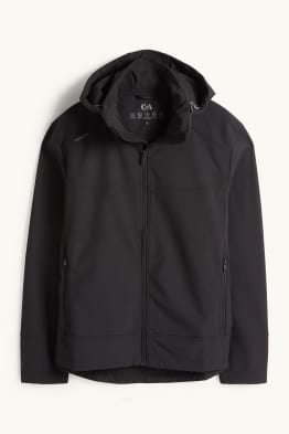 Softshelljacke mit Kapuze - wasserabweisend