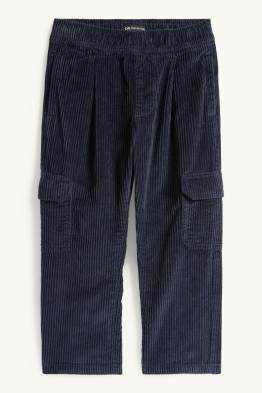 Pantaloni cargo in velluto