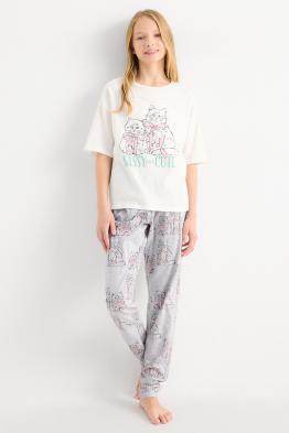 Wielopak, 2 szt. - kot - piżama - 4 części