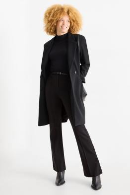 Jersey-Hose mit Gürtel - Mid Waist - Flared