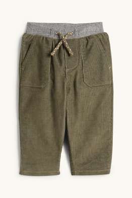 Pantaloni termici in velluto a coste per neonati