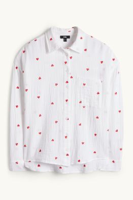 Chemisier en gaze - à motif