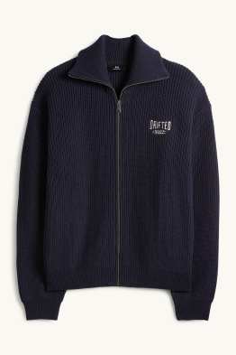 Knitted jacket - ribbed