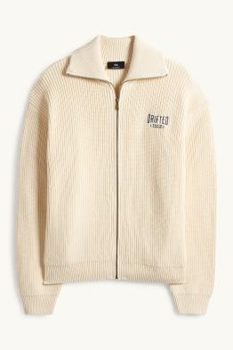 Knitted jacket - ribbed