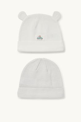 Wielopak, 2 szt. - słoń i auto - czapka niemowlęca