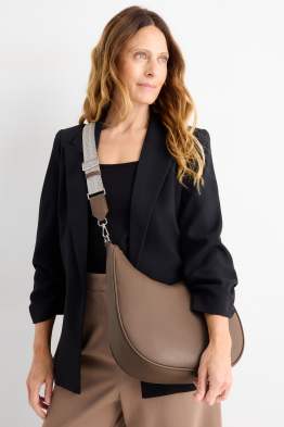 Umhängetasche mit abnehmbarem Taschengurt - Lederimitat